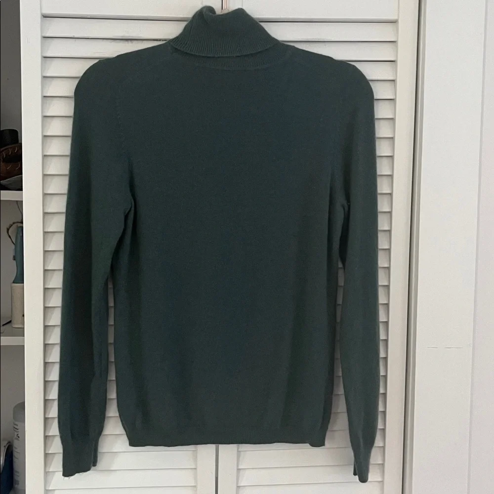 Talbots Large Cashmere Turtleneck Sweater Green